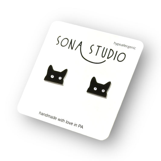 Black Cat Creepin Earrings