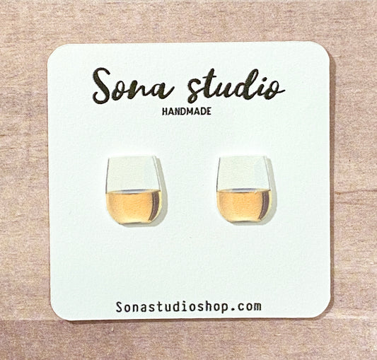 White Wine Earrings