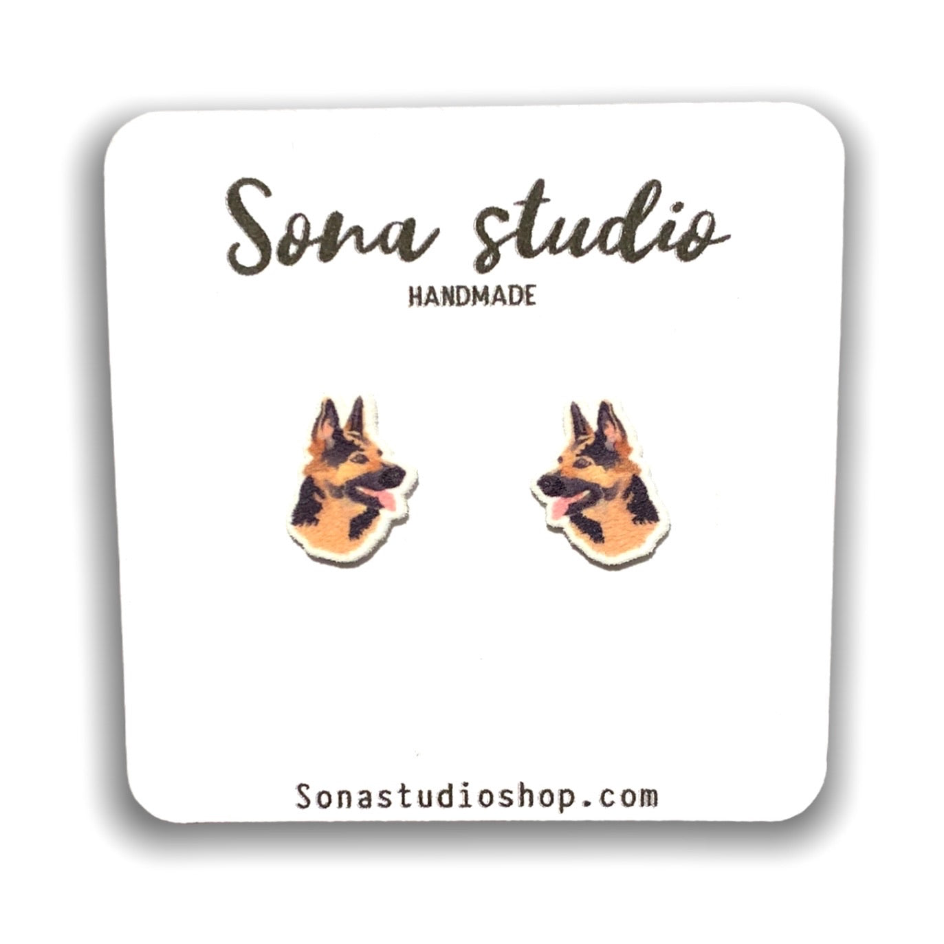 German Shepherd Earrings