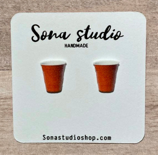Red Cup Earrings