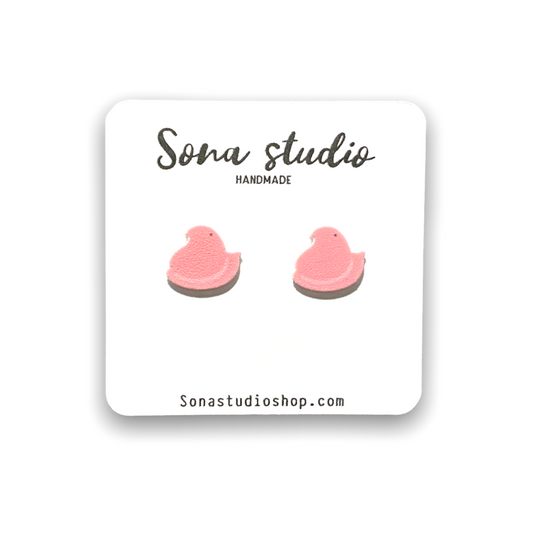 Marshmallow Chick Earrings
