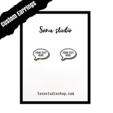 Custom Speech Bubble Earrings