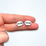 Custom Speech Bubble Earrings