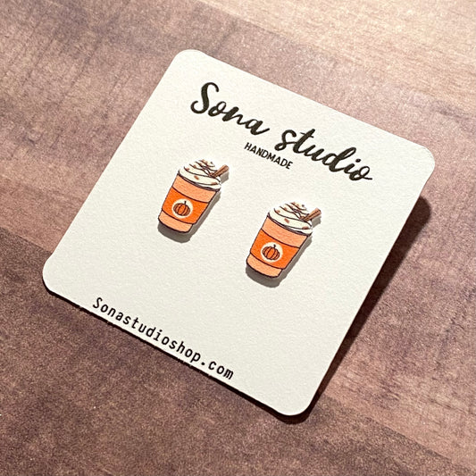 Pumpkin Spice Latte Earrings