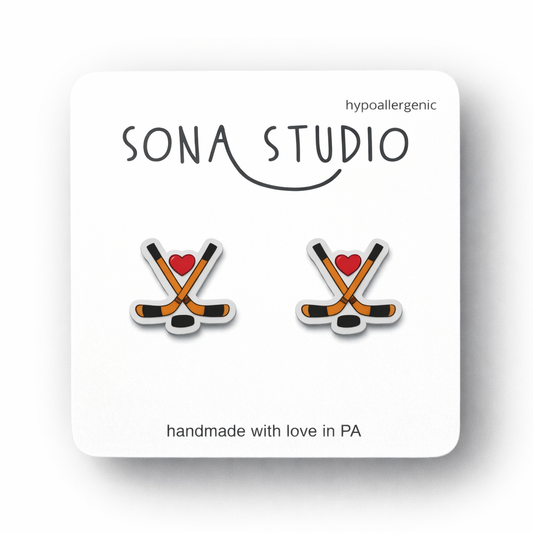 Hockey Earrings