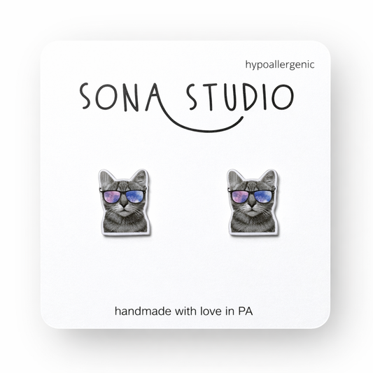 Cool Cat Earrings