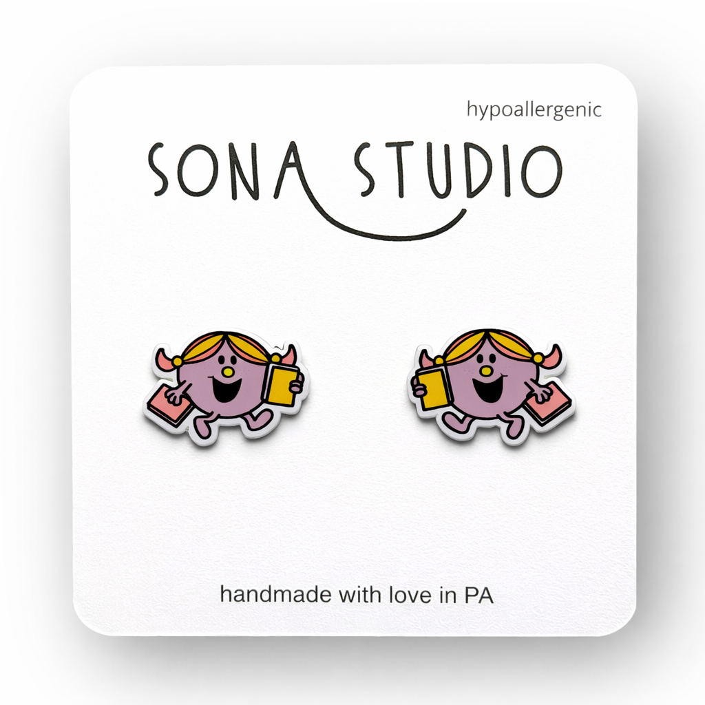 Little Miss Loves Books Earrings