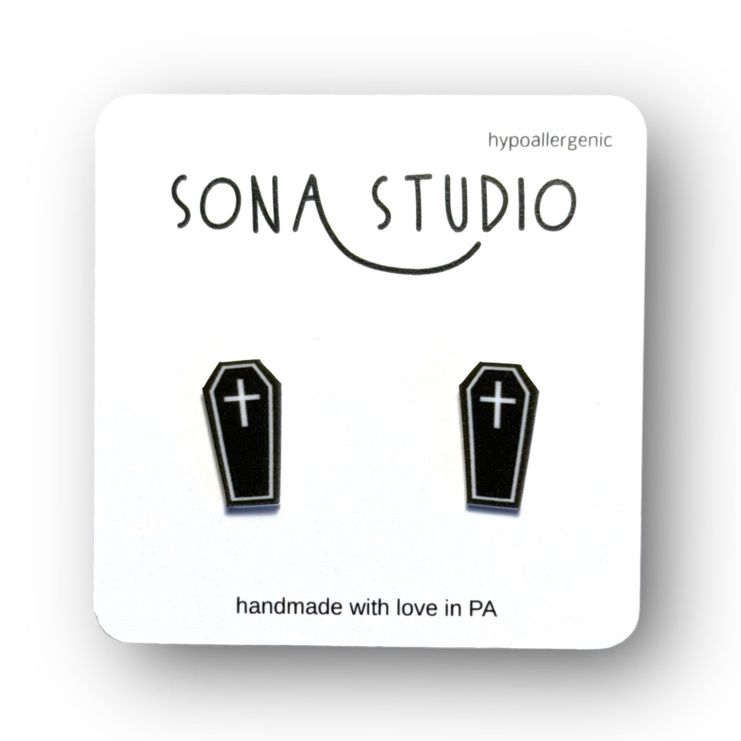 Coffin Earrings