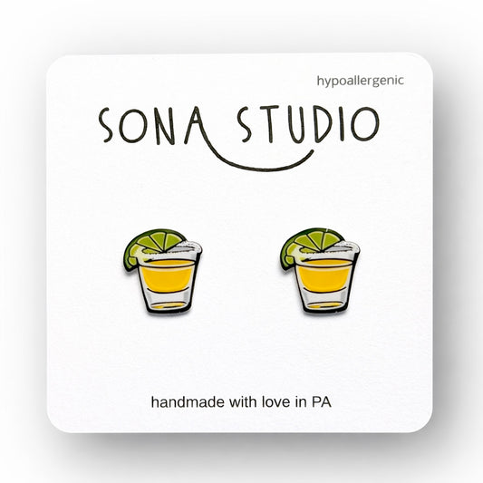 Tequila Shot Glass Earrings