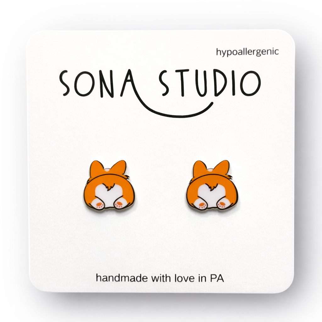 Corgi Butt Earrings
