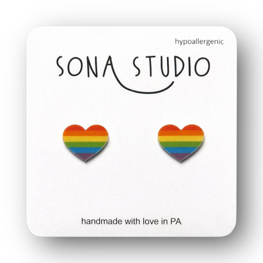 Pride Heart Earrings