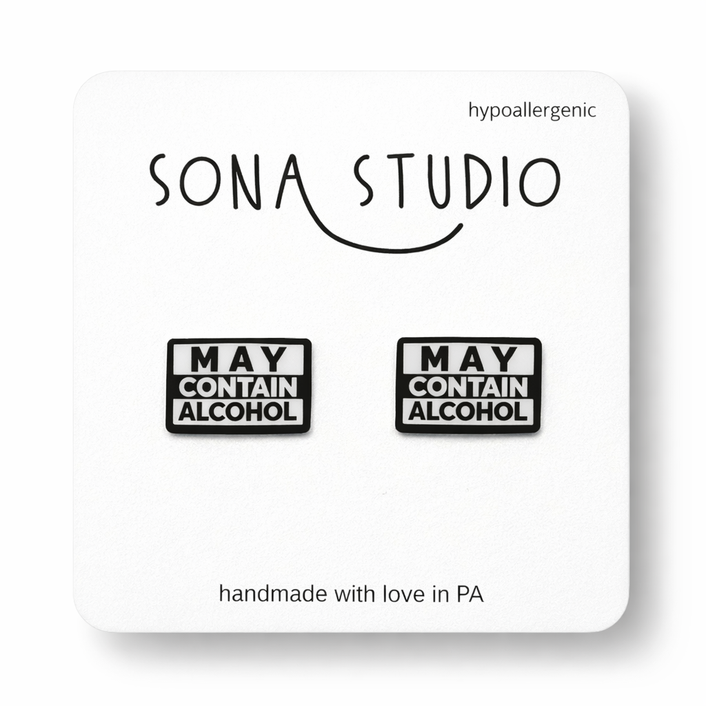 May Contain Alcohol Earrings
