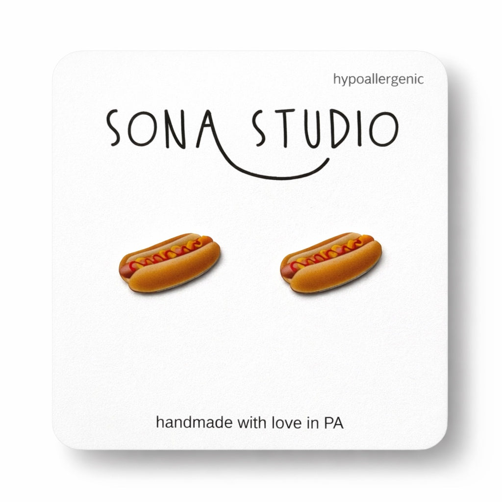 Hot Dog Earrings