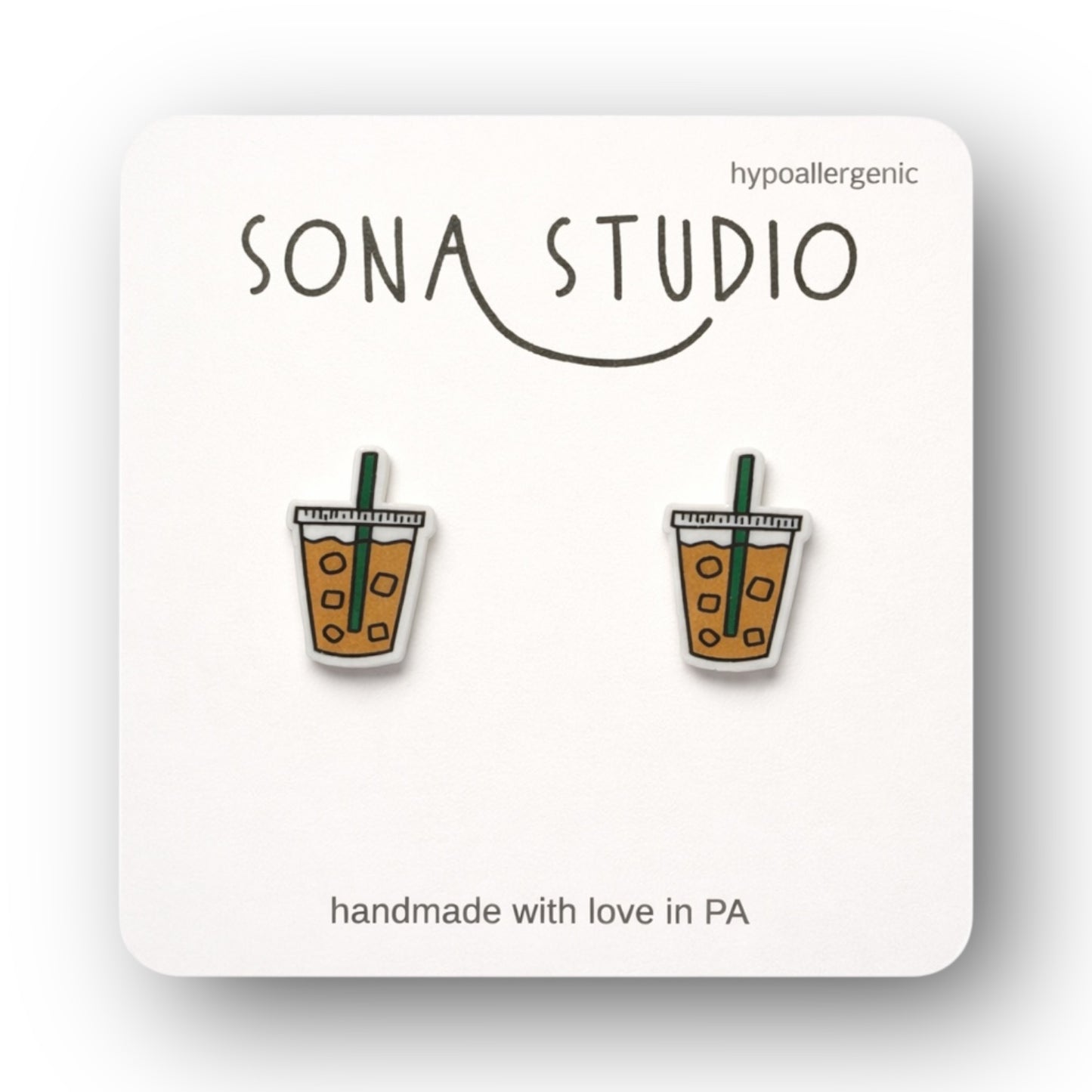Iced Coffee Earrings