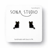 Black Cat Earrings