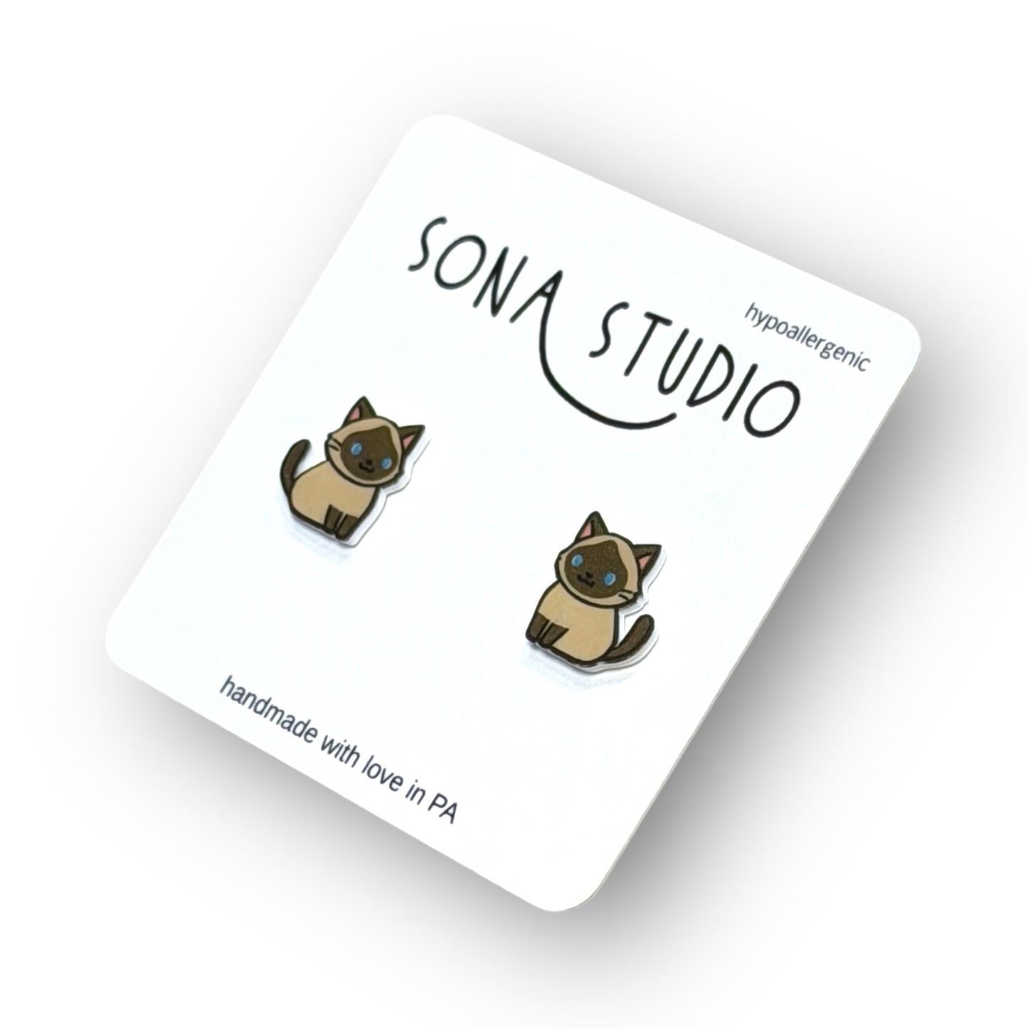 Siamese Kitty Earrings