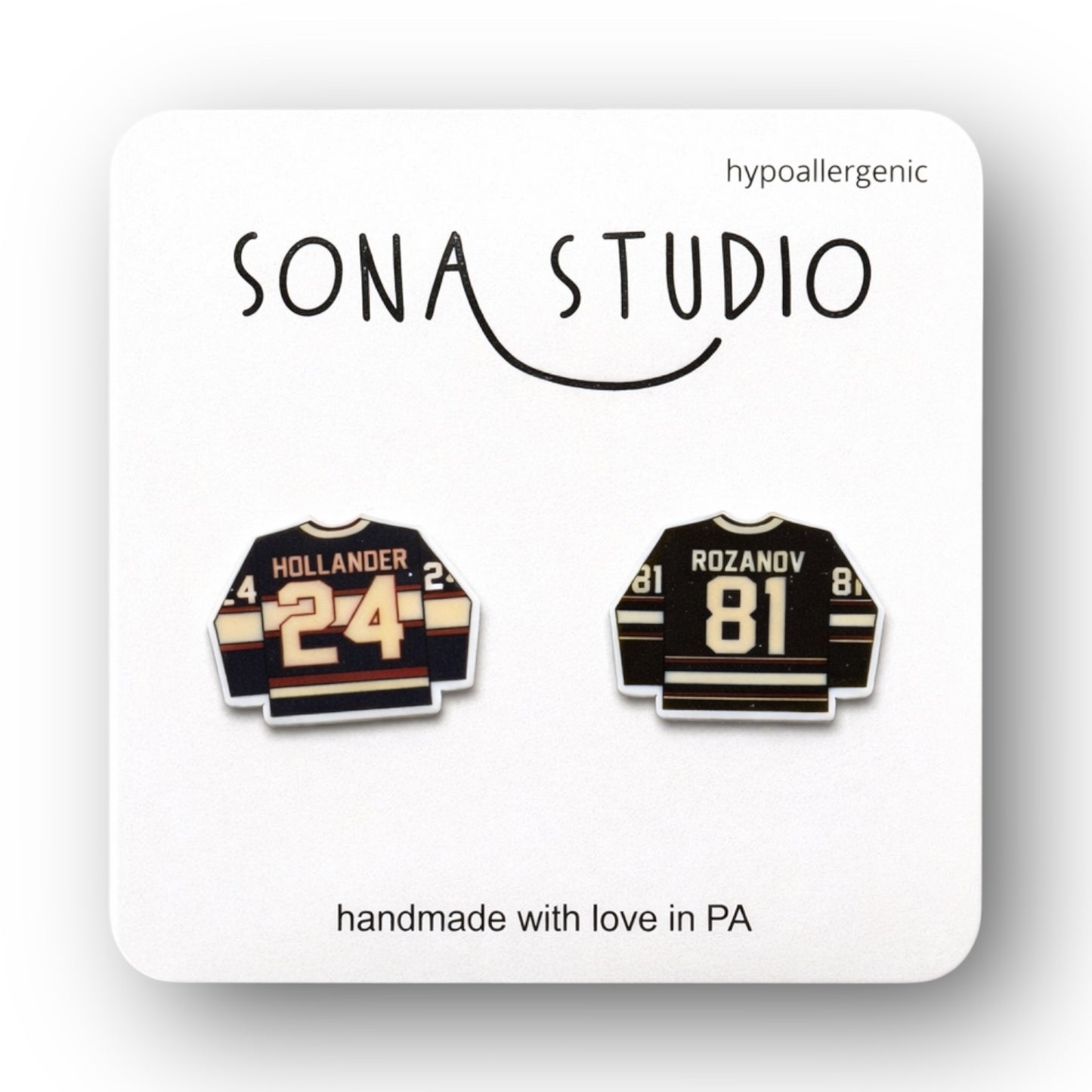 Heated Rivalry Jersey Earrings