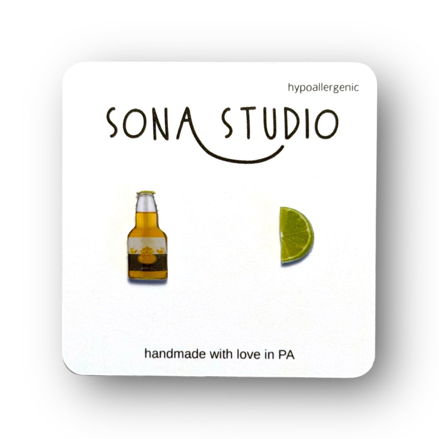 Beer & Lime Earrings