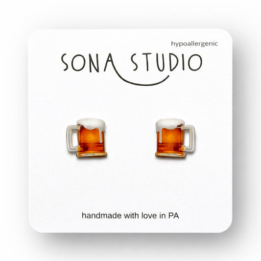Beer Mug Earrings
