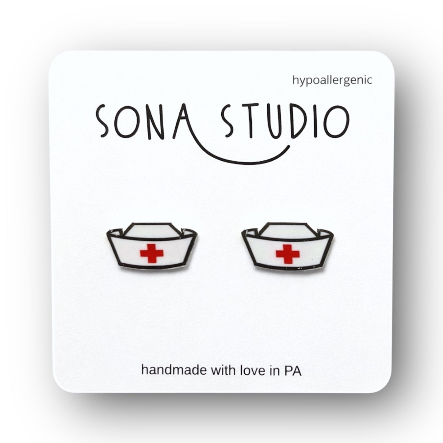 Nurse Hat Earrings