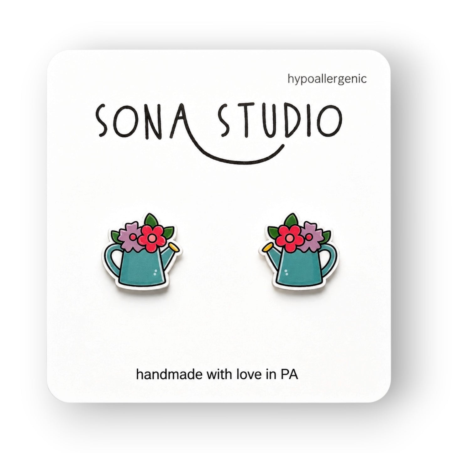 Watering Can Earrings