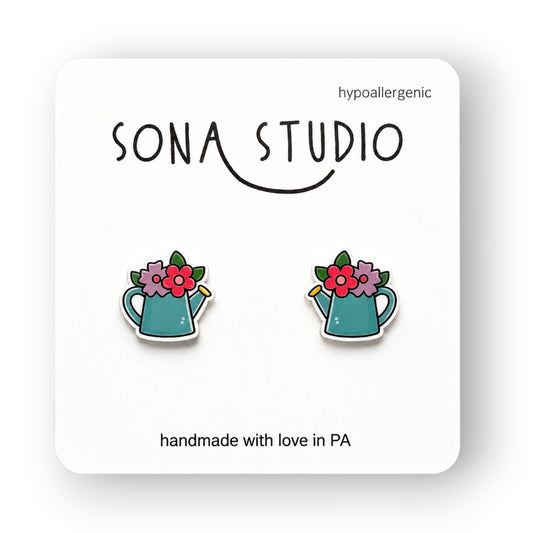Watering Can Earrings