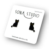 Black Cat Earrings