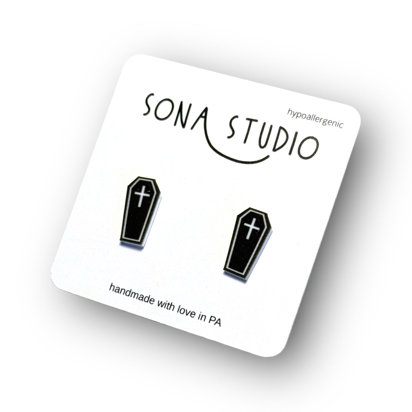 Coffin Earrings