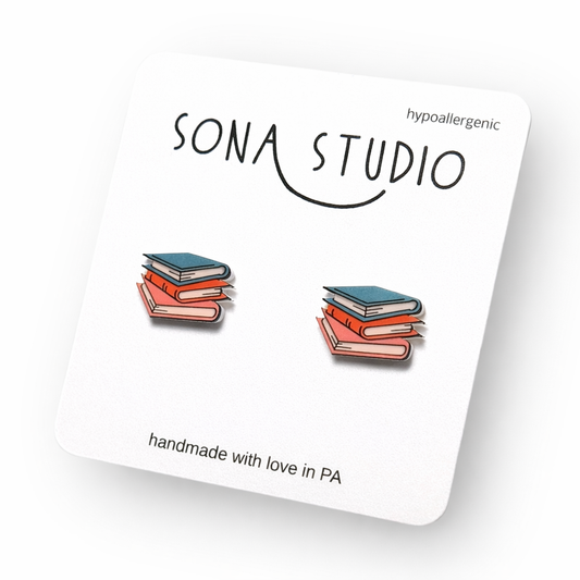 Bright Book Earrings