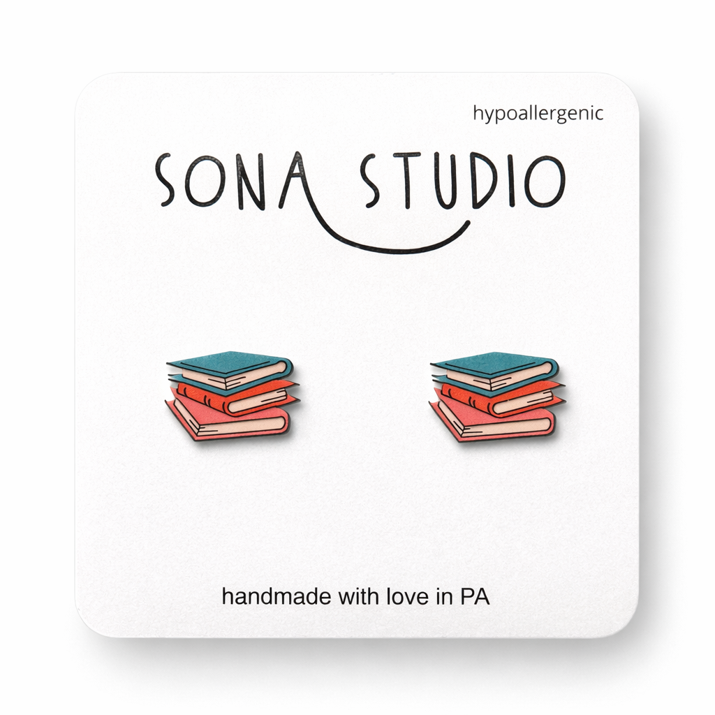 Bright Book Earrings