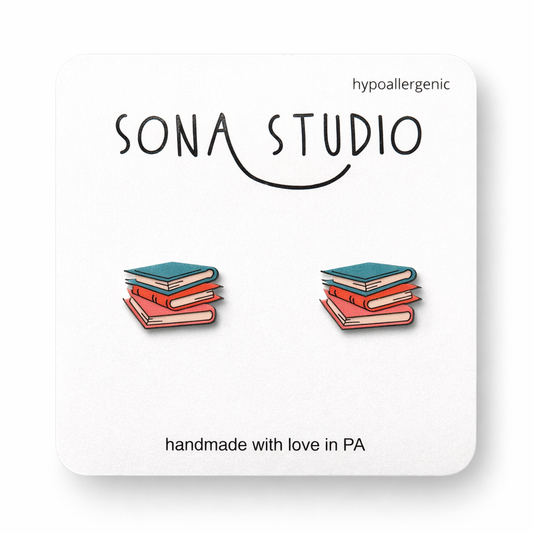 Bright Book Earrings