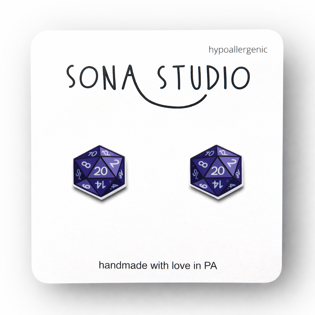 D20 Dice Earrings