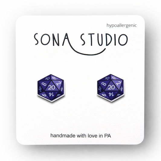 D20 Dice Earrings