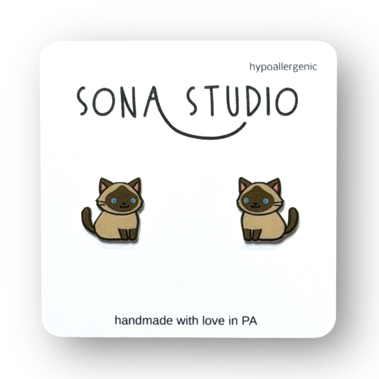 Siamese Kitty Earrings