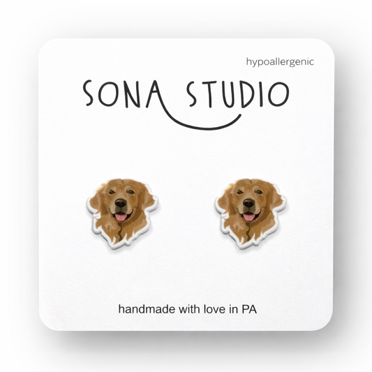 Golden Retriever Earrings