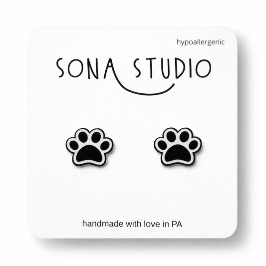 Paw print earrings