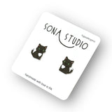 Tuxedo Kitty Earrings