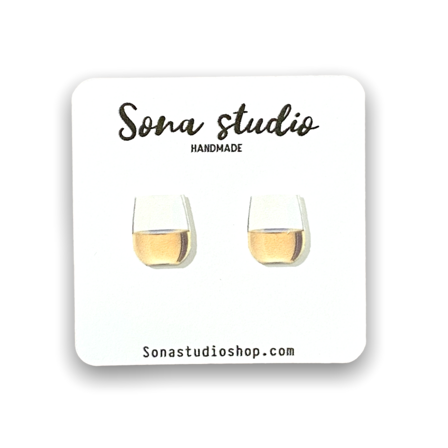White Wine Earrings