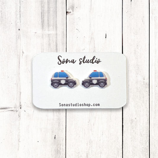 Police Car Earrings