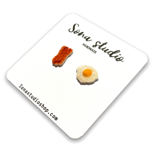 Bacon and Egg Earrings