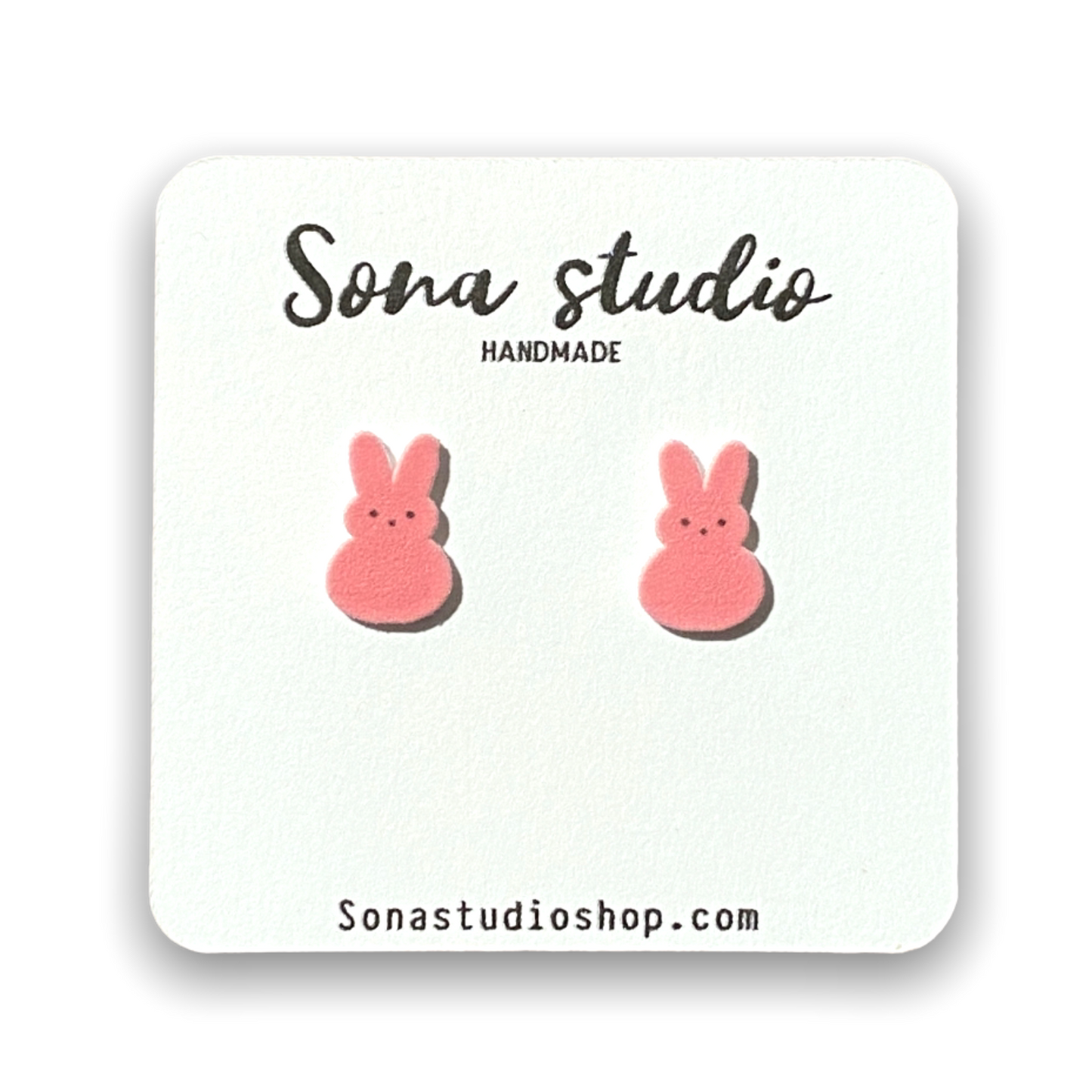 Marshmallow Bunny Earrings