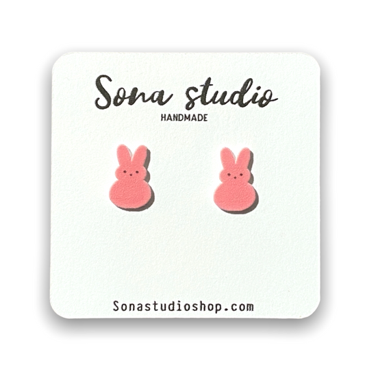Marshmallow Bunny Earrings