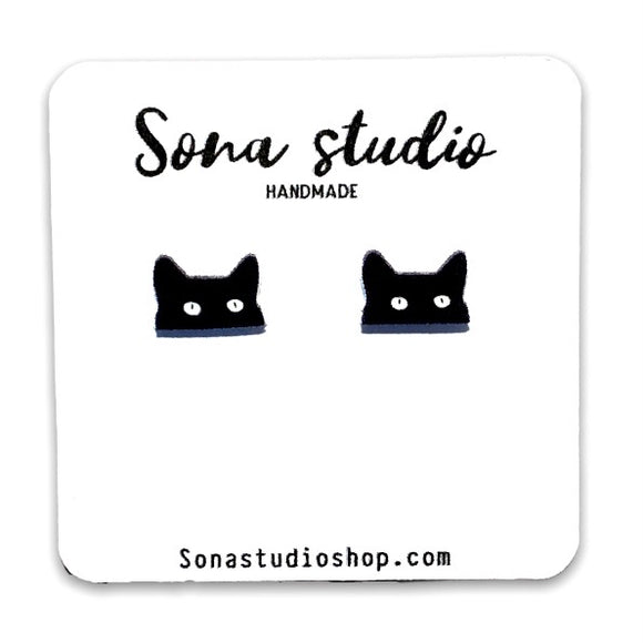 Black Cat Creepin Earrings