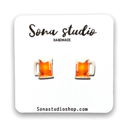 Beer Mug Earrings