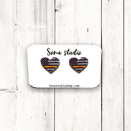 Thin Yellow/Gold Line Earrings