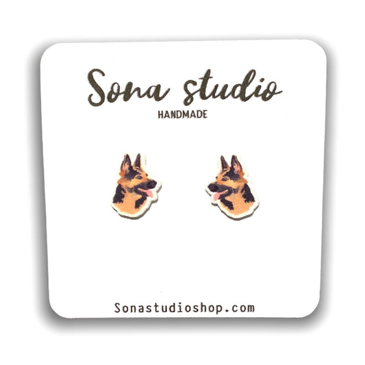 German Shepherd Earrings