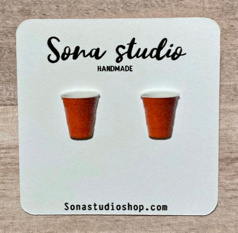 Red Cup Earrings