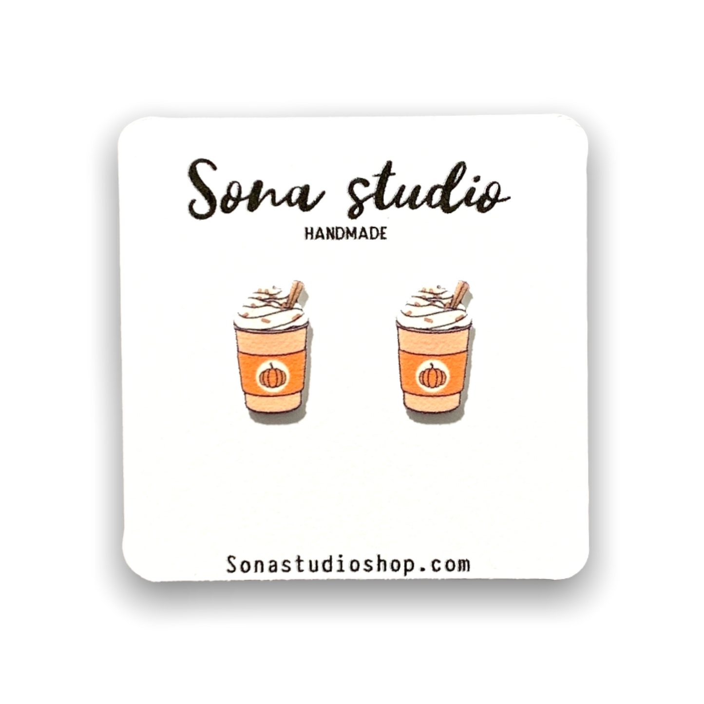 Pumpkin Spice Latte Earrings