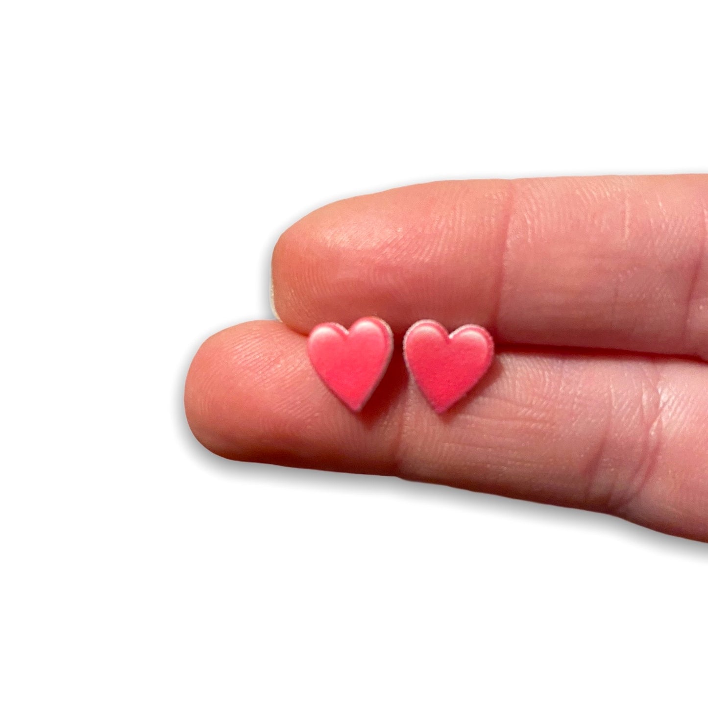 Pink Heart Emoji Earrings