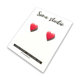 Pink Heart Emoji Earrings